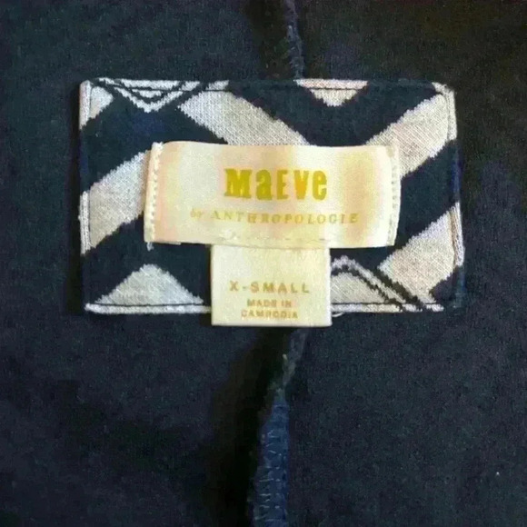 Maeve by Anthropologie Mikayla Peplum Top in Navy Blue Size XS - Picture 11 of 13